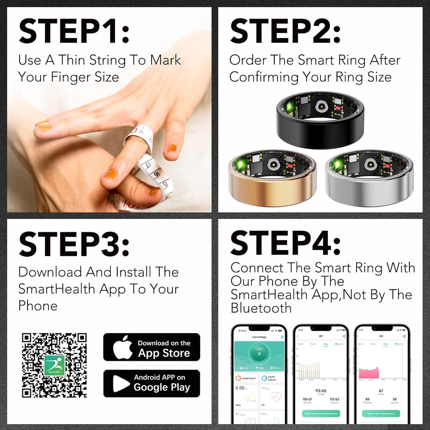 Smart Health Ring – Fitness Tracker