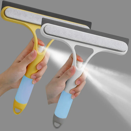 3-in-1 Window Squeegee w/ Spray & Microfiber - Glass Cleaner Home/Car