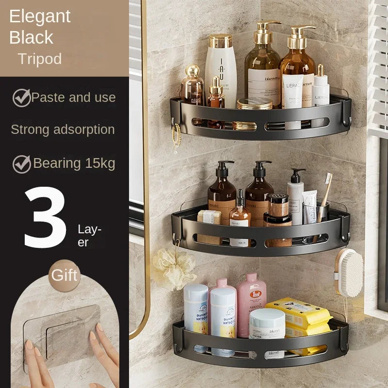 Shower Caddy, No-Drill Adhesive, 3-Pack